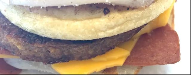 Sausage Bacon Egg & Cheese Patty.