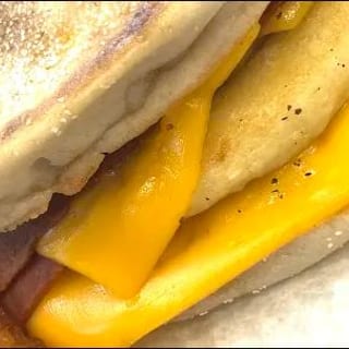Bacon Egg Patty & Cheese On English Muffin