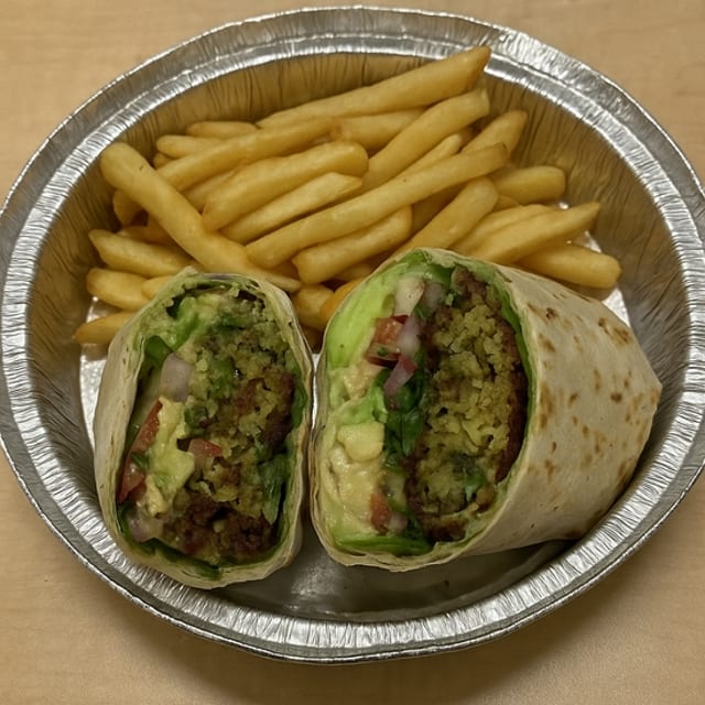 Avocado Falafel Wrap.